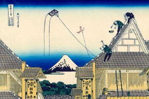 江户骏河的三井店的草图，1830-1833年。   作者 葛饰北斋