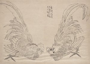 葛饰北斋及其弟子的素描集，十九世纪。 作者 葛饰北斋