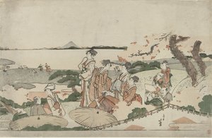 在御殿山欣赏樱花 作者 葛饰北斋