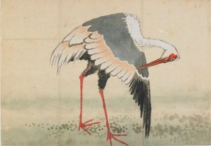 仙鹤，江户时代，18世纪末至19世纪初。 作者 葛饰北斋