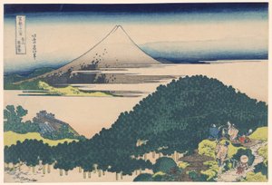 富士山三十六景 "系列中的 "青山松树"（青山圆座之松 作者 葛饰北斋