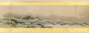详细的手卷与杂项图像，江户时代，1839墨水和纸上的颜色