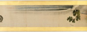 详细的手卷与杂项图像，江户时代，1839墨水和纸上的颜色 作者 葛饰北斋