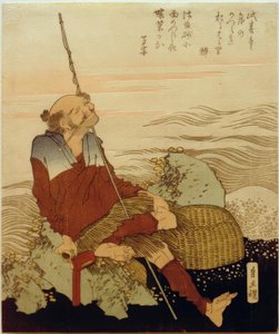 在海滩上的渔夫 作者 葛饰北斋