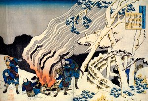 选自《百诗人的百首诗》：Minamoto no Muneyuki，c1830。 作者 葛饰北斋