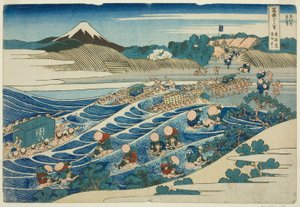 东海道金谷的富士山（东海道金谷的富士山），选自《富士山三十六景》系列 作者 葛饰北斋