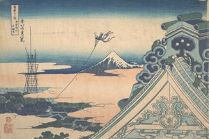 江户浅草的本愿寺 东都浅草本愿寺，出自《三十六景》系列，约1830-32。 作者 葛饰北斋