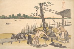 今川，约1801-4。 作者 葛饰北斋