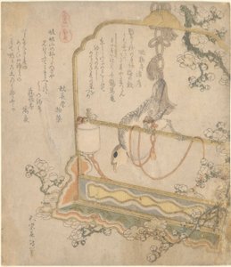 日本罗宾，选自《各种马》系列 作者 葛饰北斋