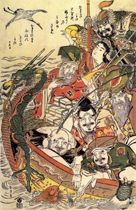 日本的神话故事："幸福七神" 作者 葛饰北斋