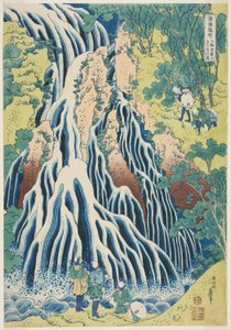 叽哩甫里（Kirifuri）瀑布（叽哩甫里之瀑布），选自《各省瀑布巡游》系列（Shokoku taki meguri）。 作者 葛饰北斋