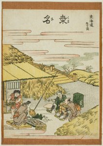 桑名，选自 "东海道五十三站 "系列 作者 葛饰北斋