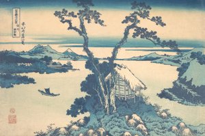 信浓省信州诹访湖，出自《三十六景》系列，约1830-32。 作者 葛饰北斋