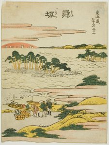 舞坂，选自 "东海道五十三站 "系列 作者 葛饰北斋