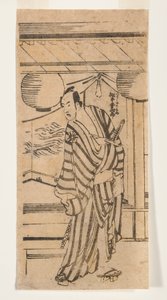 Matsumoto Koshiro作为Tsurigane no Mibu，1788-92（woodblock） 作者 葛饰北斋