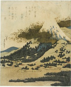 从箱根芦之湖眺望富士山 作者 葛饰北斋
