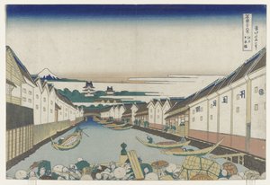 江户日本桥，1830-33 作者 葛饰北斋