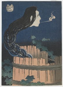 一百个鬼故事：江户时代的Sarayashiki，1831-32（彩色木版画） 作者 葛饰北斋