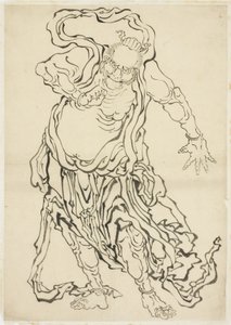 Nio (A Guardian) 之一，约 1815-1849 年（纸本水墨） 作者 葛饰北斋