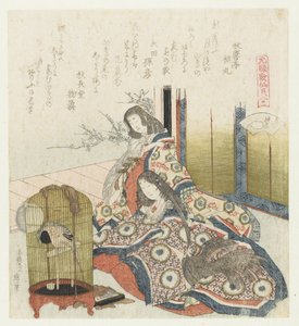 开放式贝壳
片壳
元禄诗与贝壳的比较（系列名称）
Genroku kasen kaiawase（物品上的系列名称） 作者 葛饰北斋