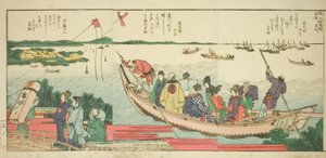 绘本《隅田川沿岸全景》中的页面 作者 葛饰北斋