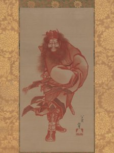 Red Shoki，恶魔驱魔师，1847年。 作者 葛饰北斋