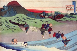 "一百位诗人的一百首诗系列："地户天王" 葛饰北斋（1760-1849 年）（浮世绘画派）版画，约 1830 年 俄罗斯圣彼得堡国立冬宫 作者 葛饰北斋