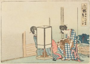 Shono，1804年后的“东海道公路五十三站”系列（彩色木版画） 作者 葛饰北斋