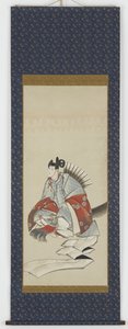六仙诗：Ariwara no Narihara，c.1806-08（纸上的墨水和颜色） 作者 葛饰北斋