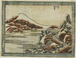 平之黄昏的雪》，选自 "近江蚀刻八景 "系列 作者 葛饰北斋