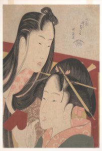 吱吱作响的樱桃，来自《七个时尚无用的习惯》系列 作者 葛饰北斋