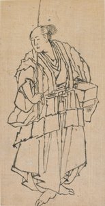 一个男人的站立形象，18世纪末至19世纪初。 作者 葛饰北斋