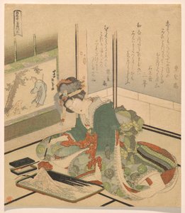 石头》，选自《三个孩子》系列 作者 葛饰北斋