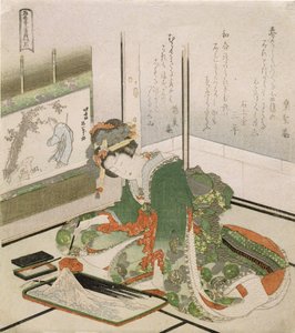 Stone，来自儿童游戏“石头剪纸三件套”系列，1822年（木版画） 作者 葛饰北斋