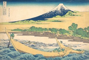 东海道江尻附近的塔戈湾 东海道江尻塔戈之浦流祖，从S...，约1830-32。 作者 葛饰北斋