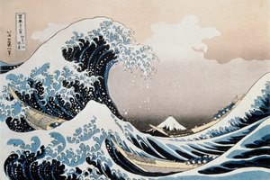 神奈川县沿海大波浪，c1829-c1831