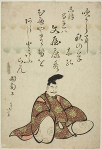 诗人文雅之安秀》，选自《不朽的六位诗人》（Rokkasen）系列 作者 葛饰北斋