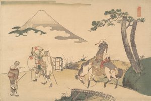 富士山顶，约1800年。 作者 葛饰北斋