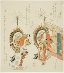 两名士兵击鼓 作者 葛饰北斋