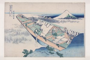 日立省的牛堀 (J?sh? Ushibori)（彩色木版画） 作者 葛饰北斋