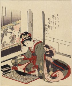 女人安排Bonkei，1820-1834 作者 葛饰北斋
