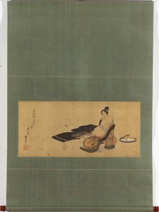 衣衫不整的妇女分娩 详情 作者 葛饰北斋