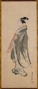 年轻人，江户时期，约1795-1798。 作者 葛饰北斋