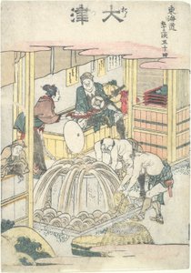 津，《五十三站》系列之五十四。 作者 葛饰北斋