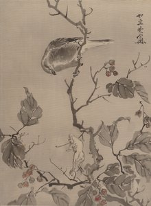 鸟和青蛙，约。 1887年。 作者 川边京菜