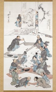 书画聚会（纸上水墨和色彩） 作者 川边京菜
