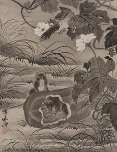 甜瓜里的老鼠，约1887年。 作者 川边京菜