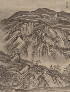 岩石景观，约。 1887年。 作者 川边京菜