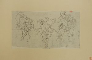 三个京源舞者，19世纪末。 作者 川边京菜