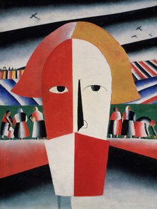 农民的头，c.1930（胶合板上的油）